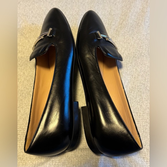 Tod's Size 41 11 Black Leather Double T Smoking Slippers - Picture 7 of 9